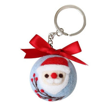 Load image into Gallery viewer, Handmade Wool Felt Poked Keychain Needle Material Bag Kit for DIY Christmas Ball Weaving Needlework Spinning Craft